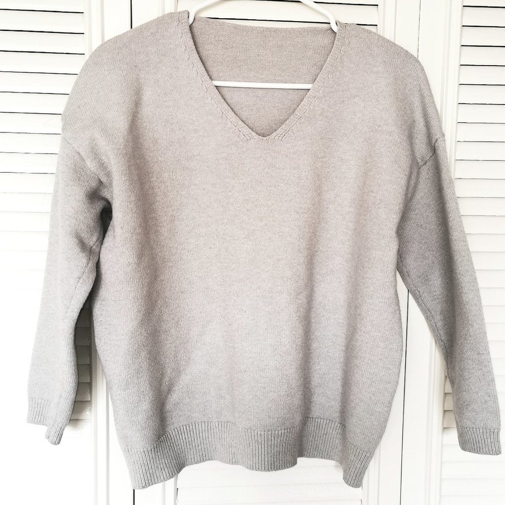 white sweater